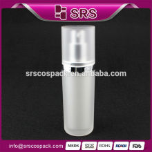 White plastic bottle cosmetics containers, wholesale luxury plastic 50ml airless bottle cosmetic